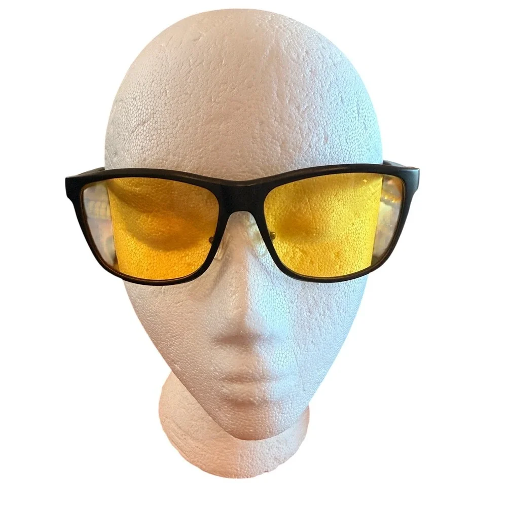 ATTCL Yellow Lens Glasses Black Frame Night Driving‎ Gamer Computer Eyewear